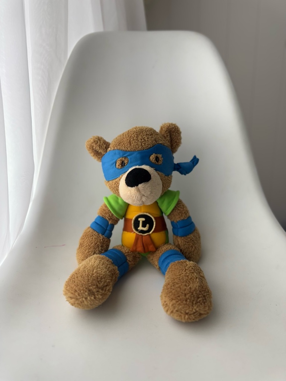 2016 Gund Nickelodeon TMNT Luigi Fuzzy Bear Teenage Mutant Ninja Plush 14"